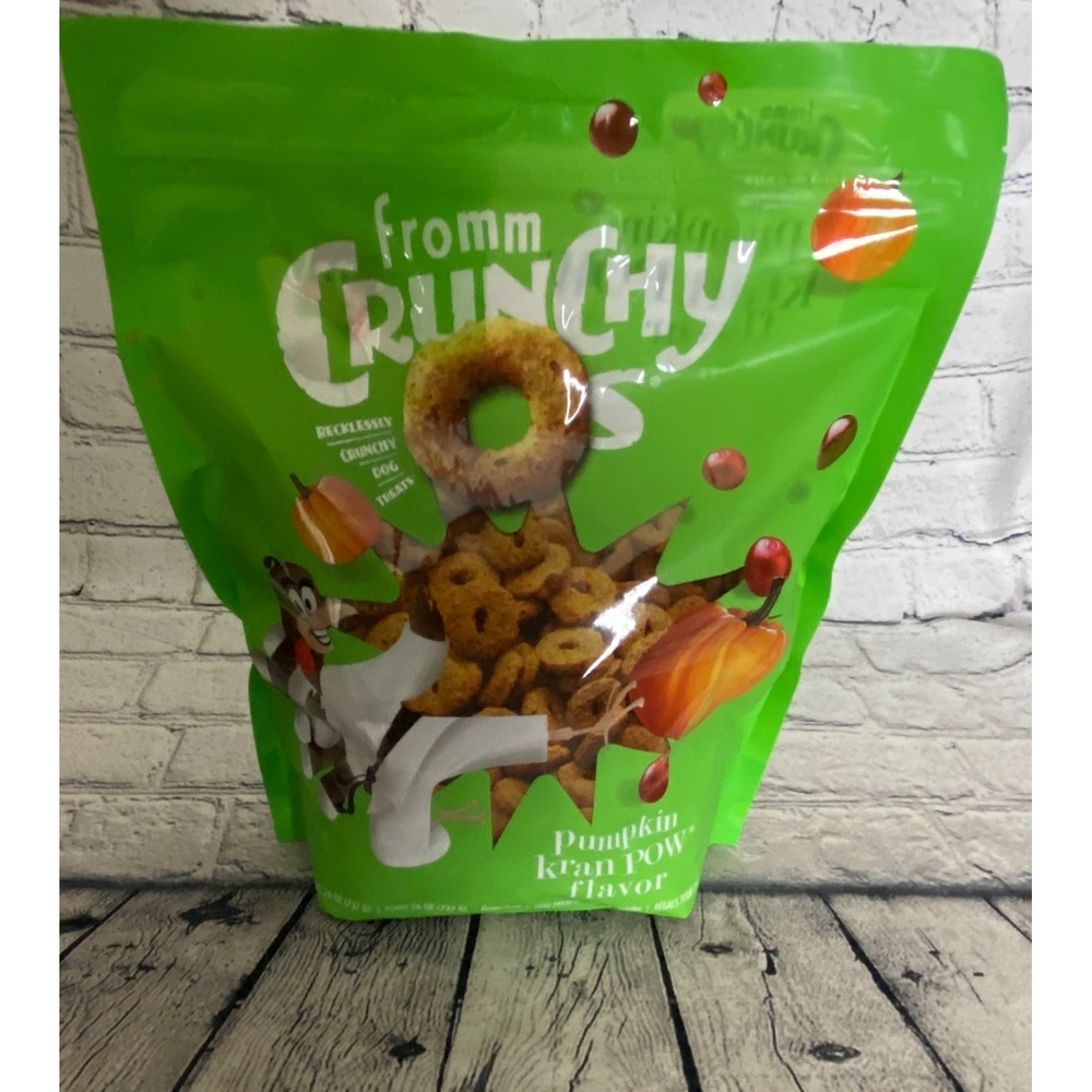 Fromm Crunchy O's 26 oz Dog Treats Pumpkin Kran Pow Flavor‎ Dog Treats
